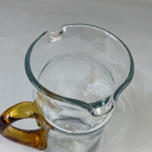 Vintage Blenko Handmade Blown Glass Pitcher - Picture 5 of 16